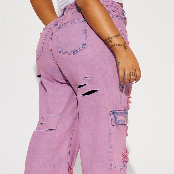 Flared jean cargo pants - Picture 6 of 6